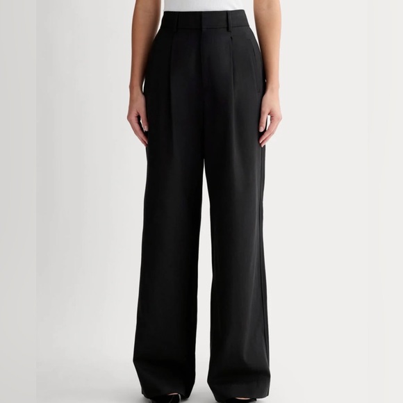 Everlane Pants - Everlane Black Wide-Leg Trousers